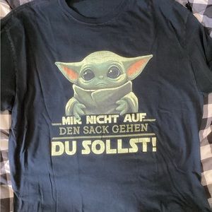 German baby Yoda Grogu smartass tee